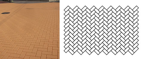 ストリートプリントデザインパターン-ヘリンボーン