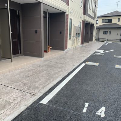 【スタンプコンクリート】施工実績-福岡県大野城市　アパート