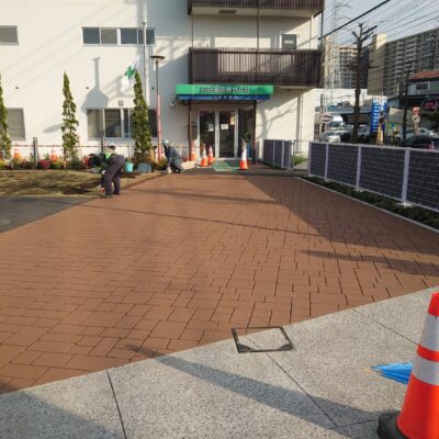 【ペーパーコンクリート】施工実績-神奈川県川崎市　前田道路株式会社様川崎営業所