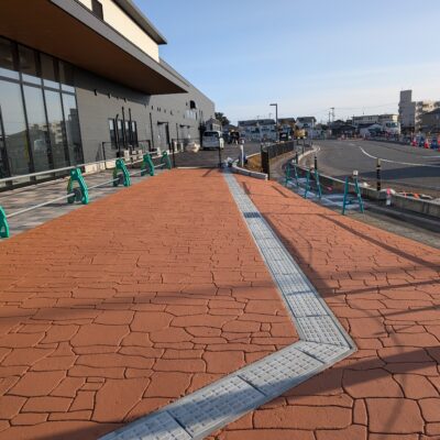 【ペーパーコンクリート】施工実績-山形 酒田市 いろは蔵パーク