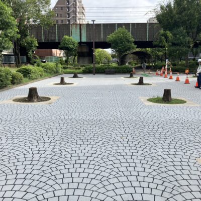 【ペーパーコンクリート】施工実績-東京都 墨田区 大横川親水公園 長崎橋