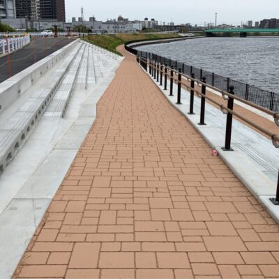 【ストリートプリント】施工実績-東京 葛飾区 中川左岸新宿地先