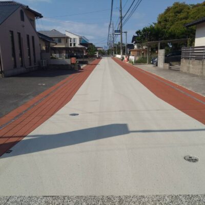 【ストリートプリント】施工実績-鳥取県米子市　市道目久美町8号線道路整備工事 (ウォーカブル推進事業)